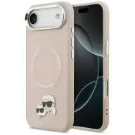 KARL LAGERFELD Karl & Choupette Pin MagSafe tok Apple iPhone Air rózsaszín