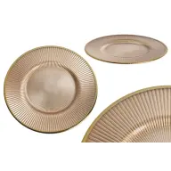 IRIS 102031 QX ribbed gold glass plate 21x1.3cm