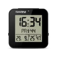GARNI TECHNOLOGY 138B Digital alarm clock with thermometer and hygrometer black