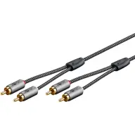 GOOBAY RCA Liaison Schwarz und Grau 5m 65295