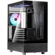 SILVERSTONE Lucid 04 TG ARGB fekete