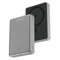 DVICED Vezeték nélküli Ultravékony MagSafe Powerbank Qi2 10000mAh 15W fekete-szürke