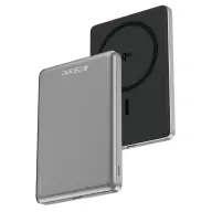 DVICED Vezeték nélküli Ultravékony MagSafe Powerbank Qi2 5000mAh 15W fekete-szürke