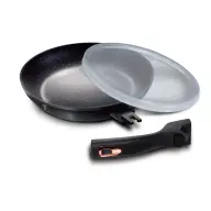 BERLINGER HAUS BH/1951NO Black Rose Collection frying pan with removable handle 24cm