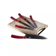 BERLINGER HAUS BH/2552NO Metallic Line Burgundy Edition 6 Party Messerset