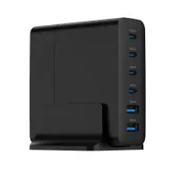 GEMBIRD 6-port 75W GaN USB fast charger crno