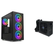 1STCOOL RAINBOW 4 black + 4 pcs RGB fans + 650W power supply