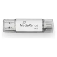 MEDIARANGE MR935 16GB USB 3.2 Gen 1 + USB 3.2 Gen 1 Type C Ezüst