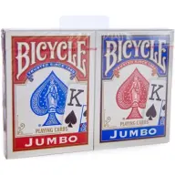 Bicycle Rider Back. jumbo index póker kártya dupla