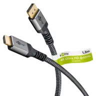 GOOBAY DisplayPort 1.2/1.2a HDMI 2.0 Átalakító Fekete-Szürke 1m 65268