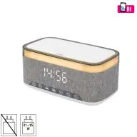 SOMOGYI ELECTRONIC Home LTCR06 Digitális LED ébresztőóra rádióval és multimédia lejátszóval szürke-fehér