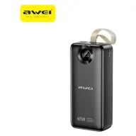 AWEI PA-34 Vezeték nélküli Powerbank 30000mAh 65W fekete