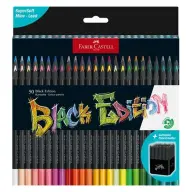 FABER-CASTELL Black Edition Színes ceruza készlet háromszögletű 50 szín