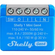 SHELLY 1 Mini Gen4 egy áramkörös WiFi/BT/ZB Matter okosrelé
