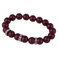 ART CRYSTELLA Ametist lila narukvica Swarovski gyöngyből bijela rondella kristállyal 10 mm