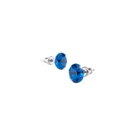 ART CRYSTELLA Fülbevaló Capri plava SWAROVSKI kristállyal 7mm