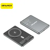 AWEI PA-30 Vezeték nélküli mágneses Powerbank 5000mAh szürke
