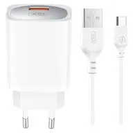 XO CE19 Wall Charger 18W + USB Type C cable white