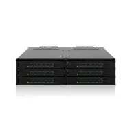 ICYDOCK ToughArmor MB118VP-B 6x U.2/U.3 NVMe SSD mobilrack fekete