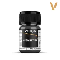 VALLEJO Pigments - Carbon Black (Smoke Black) szénfekete festékpor 35ml