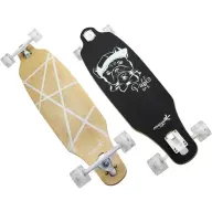 Muuwmi 625 Lights Longboard GLOW ABEC 7 Pablo gördeszka fekete-zöld