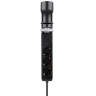 NEOMOUNTS DS22-840BL6 power strip 3 sockets 2x USB-C 1x USB-A 1.4m black with switch