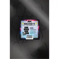 AK INTERACTIVE Ovális mágnes talapzatokhoz 75x42mm 14 darabos
