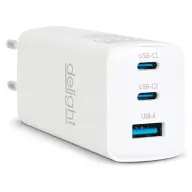 DELIGHT Adaptor universal de călătorie cu 4 prize USB și mufă AC înlocuibilă