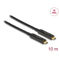 DELOCK Aktív optikai video kábel USB-C csatlakozóval 4K 60 Hz 10 m hosszú
