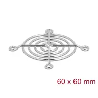 DELOCK Ventilátor rács 60 x 60 mm ezüst