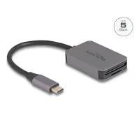 DELOCK USB Type-C kártyaolvasó alumínium házban SD vagy Micro SD memória kártyákhoz