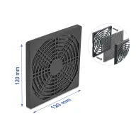 DELOCK Ventilátor rács porszűrővel 120 x 120 mm fekete