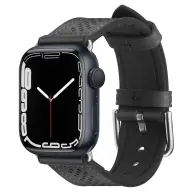 SPIGEN Retro Fit műbőr szíj Apple Watch Ultra 3/2/1 49mm/10 46mm/9/8/7 45mm/SE (2 / 1)/6/5/4 44mm/3/2/1 42mm fekete
