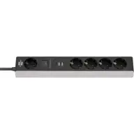BRENNENSTUHL 5-es elosztó szürke/fekete 1.5 m 2x USB-A 1x USB-C 1159780615