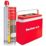 FISCHER FIS V Plus 360 S nagy teljesítményű habarcs + hűtődoboz szürke 8 db 360 ml-es patron hűtődobozban 572497