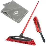 VILEDA Pet Pro ALWAYS CLEAN seprű szett. 3 részes (piros. ALWAYS CLEAN seprű + Pet Pro elektrosztatikus kefe + Pet Pro mikrofiberes törlőkendő XL) 175388