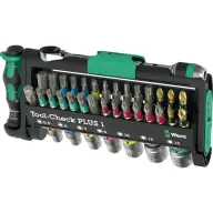 WERA Tool-Check PLUS 1 bit stock fekete/zöld. 39 darabos. 1/4" bit ratchet with key 05049055001