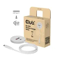 CLUB3D Vezeték nélküli töltő. 1x Qi2 25W. MagSafe. Qi minősítés. fehér CAC-3026