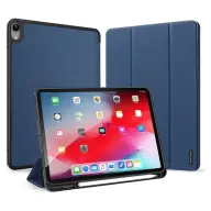 DUX DUCIS DOMO case stojeći Koža efekt (aktivan FLIP stranica procvat TRIFOLD S Pencil držač funkcija) Apple iPad Air 11 (2025) tamno plavo