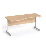 MAYAH Freedom SV-30 Íróasztal íves balos szürke fémlábbal 160x80 cm tölgy IBXA30T