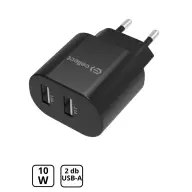 CELLECT de rețea încărcător adapter 2 USB cu conexiune 3.1A 10W negru