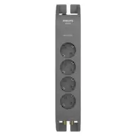 PHILIPS Surge protector power strip 4 sockets 2m dark grey PSPN5144A