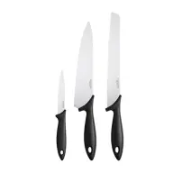 FISKARS Set de cuțite pentru începători 3 piese cuțit pentru pâine cuțit de bucătar cuțit pentru decojit IF1065583