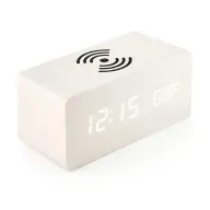 IRIS DC-100-WF-Qi 15W Qi vezeték nélküli töltős fekete digitális ébresztőóra IRIS DC-100-WF-QI
