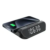 IRIS DC-130-B-Qi 15W Qi Draht ohne Wird geladen schwarz Digital Alarmuhr IRIS DC-130-B-QI