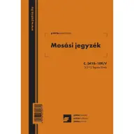A5 2 példányos "Mosási jegyzék" nyomtatvány C.3410-109 C.3410-109/V