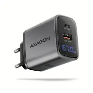 AXAGON ACU-PQ67D PD3.0 & QC4+ 2xOUTPUTS LCD display mural punjač 67W crno