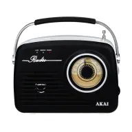 AKAI Hordozható AM/FM rádió retró USB SD AUX APR-11B