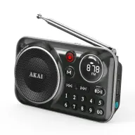 AKAI FM rádió Bluetooth audio lejátszó fekete APR-500BK