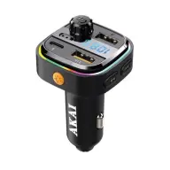 AKAI FM transzmitter és töltő Bluetooth 5.3 USB LED FMT-26BT